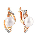 Серьги с английским замком из красного золота