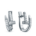 Серьги из белого золота с бриллиантами