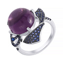 Кольцо из серебра с фианитом