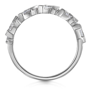 Кольцо из белого золота с бриллиантами