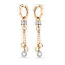 Серьги из красного золота с бриллиантами