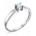 Кольцо из белого золота с бриллиантом