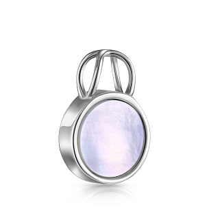 Подвеска из серебра с агатом и перламутром