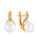 Серьги с английским замком из красного золота