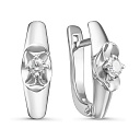 Серьги с английским замком из красного золота с бриллиантами