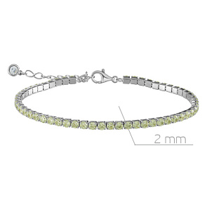 Браслет из серебра с цирконием