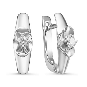 Серьги с английским замком из красного золота