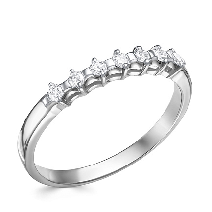 Кольцо из белого золота с бриллиантами