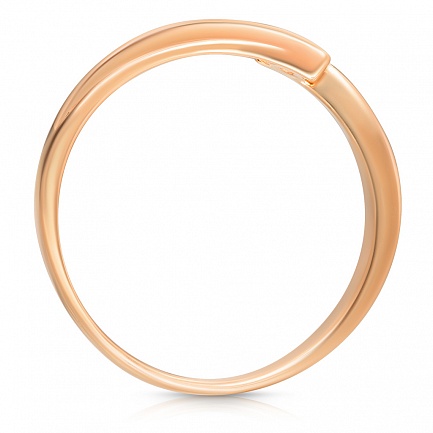 Кольцо из красного золота с фианитом