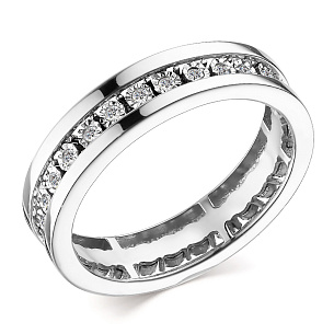 Кольцо из белого золота с бриллиантами