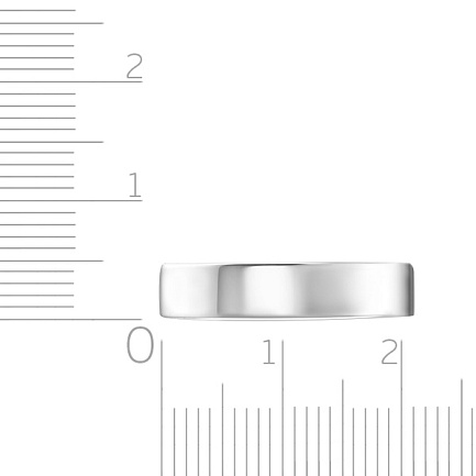 Кольцо обручальное из белого золота