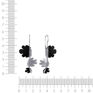 Серьги из серебра с эмалью