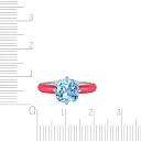 Кольцо из серебра с топазом, эмалью