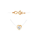 Колье из красного золота с фианитом