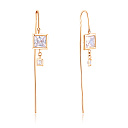 Продевки из красного золота с фианитом