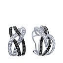 Серьги из белого золота с бриллиантами