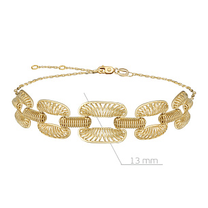 Браслет декоративный из желтого золота