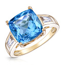 Кольцо из желтого золота с топазом