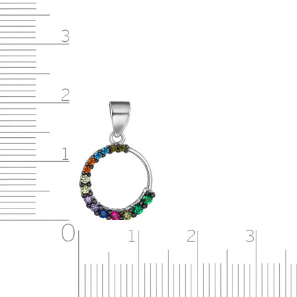 Подвеска из серебра с фианитом