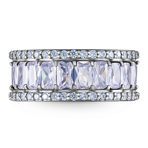 Кольцо из серебра с фианитом