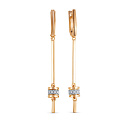 Серьги из красного золота с бриллиантами