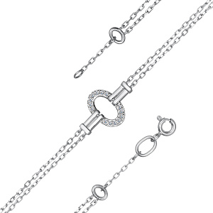 Браслет декоративный из белого золота с бриллиантами