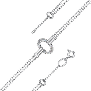 Браслет декоративный из белого золота