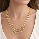 Колье из желтого золота с фианитами