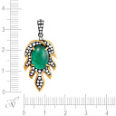 Подвеска из комбинированного золота с бриллиантами, изумрудом