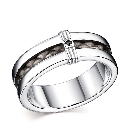 Кольцо из серебра с бриллиантом