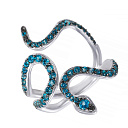 Кольцо из белого золота с топазами