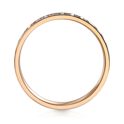 Кольцо обручальное с алмазной гранью