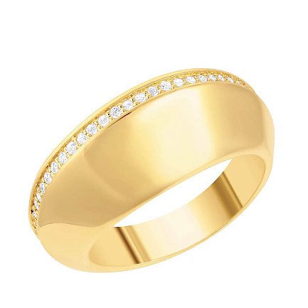 Кольцо из желтого золота с бриллиантами