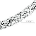 Цепь ручной работы из серебра, плетение скиф