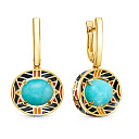 Серьги с английским замком из серебра