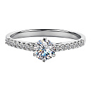 Кольцо из белого золота с бриллиантами