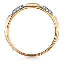 Кольцо из красного золота с фианитом