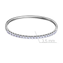 Браслет жесткий из белого золота с бриллиантами