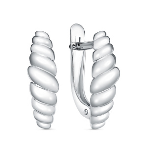 Серьги с английским замком из серебра