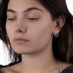 Серьги Пусеты из серебра