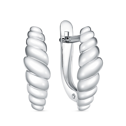 Серьги с английским замком из серебра