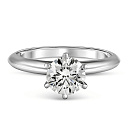 Кольцо из белого золота с бриллиантом