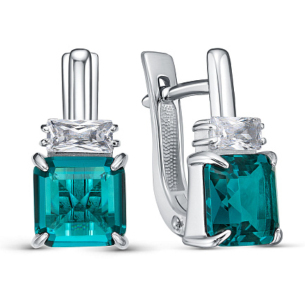 Серьги с английским замком из серебра