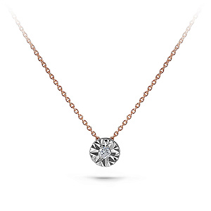 Колье из красного золота с бриллиантом