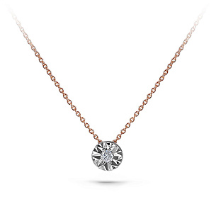 Колье из красного золота с бриллиантом