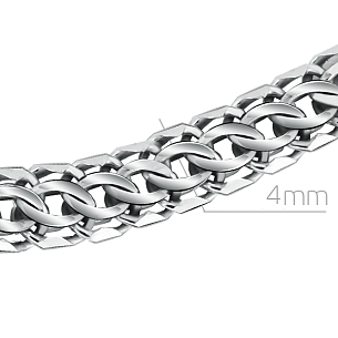 Браслет ручной работы из серебра, плетение каприз