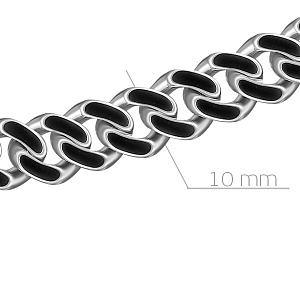 Цепь декоративная из серебра с эмалью