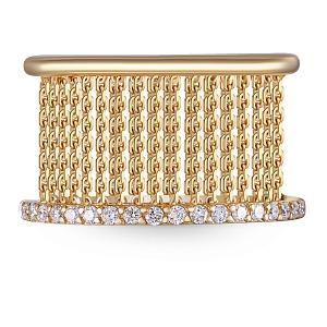 Кольцо из желтого золота с бриллиантами