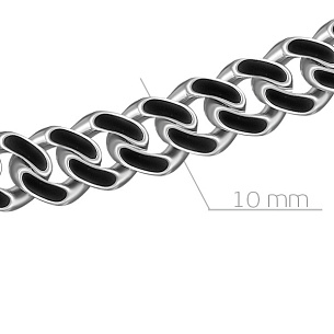 Цепь декоративная из серебра с эмалью