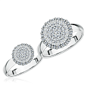 Кольцо из серебра с фианитом